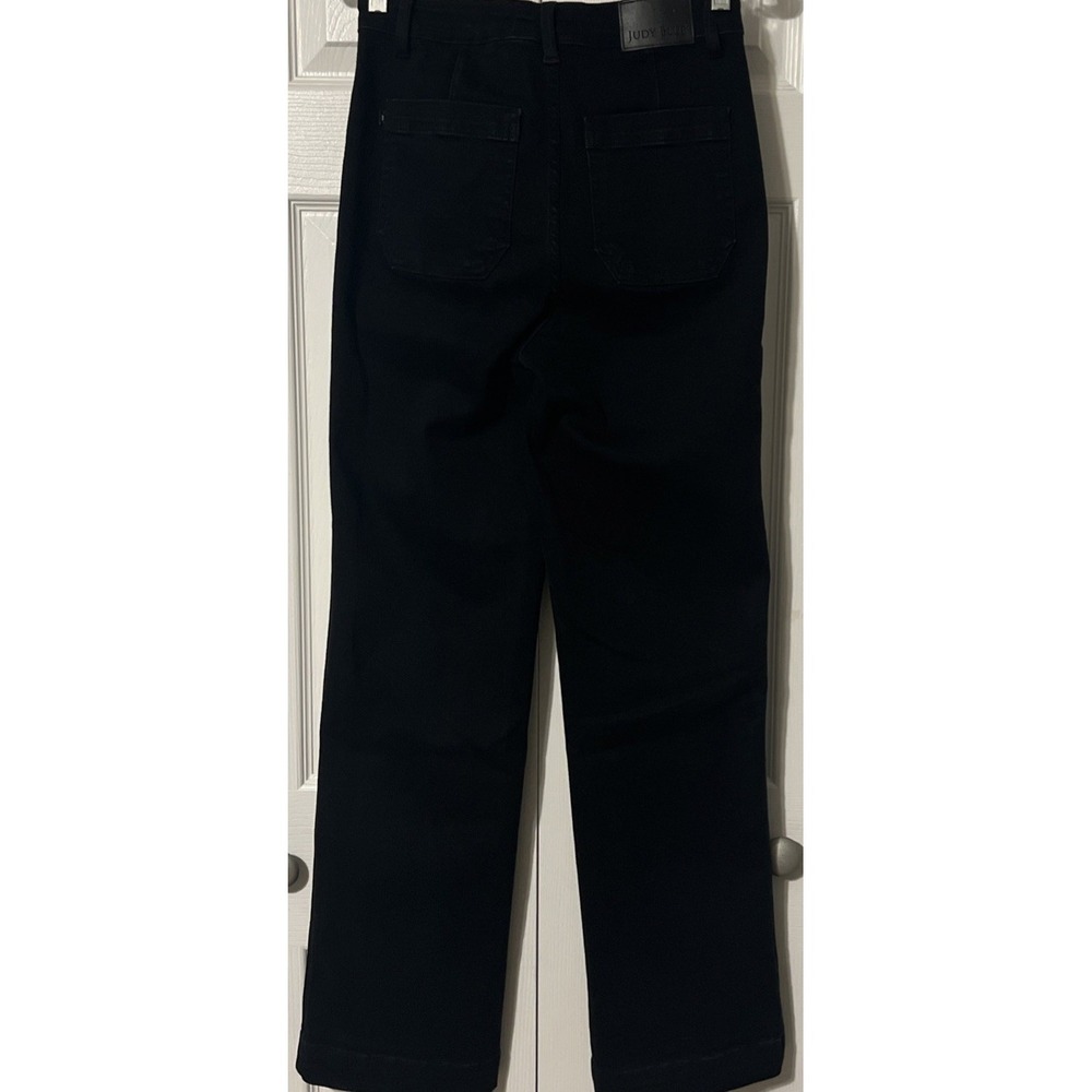 Judy Blue High Waisted Patch Pocket Straight Leg Black Jeans SZ 5/27 (27x33) - Picture 10 of 10